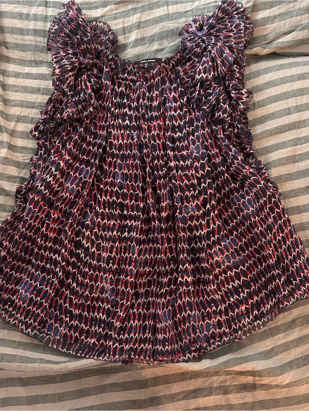 Isabel Marant Silk Flounce Tank Top